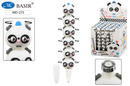 Ручка  Детская Панда, корпус с вращающ. фигурками
