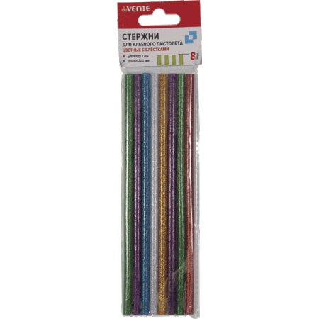 Сменные клеевые патроны  7*200мм 8шт. с блестками