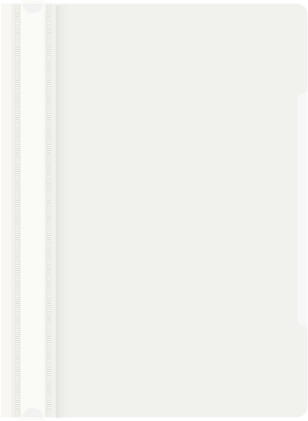 Скоросшиватель пласт.проз.верх  белый