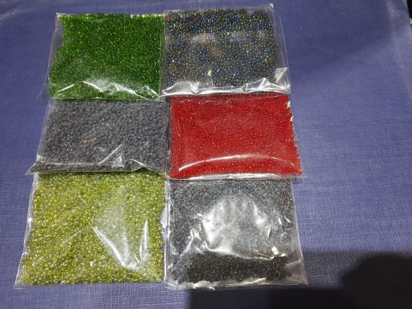 Бисер черный 2мм 50г круглый