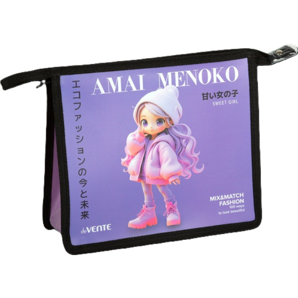 Папка д/тетр  А5  на молнии  Amai Menoko, песок