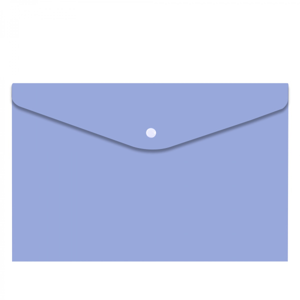 Папка-конверт кнопка А4 Macarons голубая