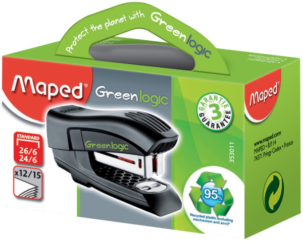 Степлер №24/6  мини 15л Greenlogicgic