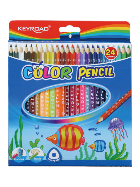 Карандаши .Трехгранные 24цв