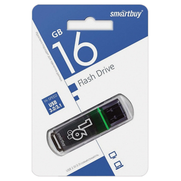 Флэшка 16Gb USB 3.0 Glossy серый