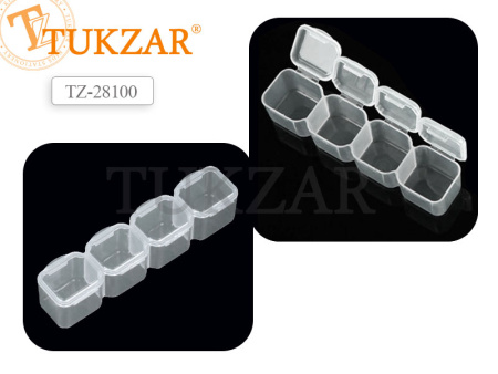 Контейнер д/хранения бисера, страз (4 секции)