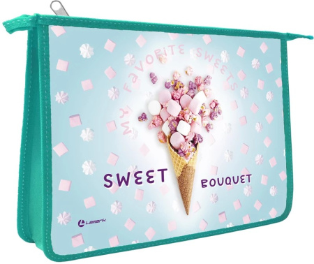 Папка д/тетр А4 на молнии  Sweet bouguet