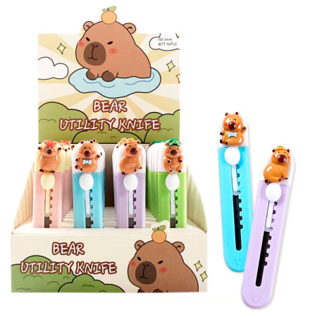 Нож канцелярский  малый  9мм Capybara