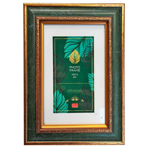 Ф/рамка пластик 10х15 Каррара зелёный