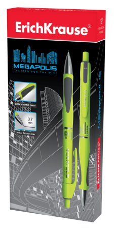 Карандаш авт 0,7мм Megapolis мет.нак. HB