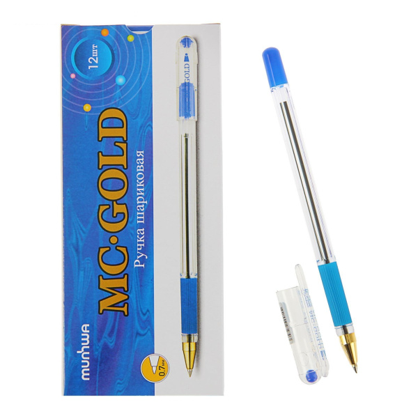 Ручка шарик. MC-Gold 0,7 синяя ^