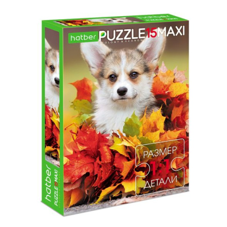 Пазлы 15 эл MAXI Забавный щенок