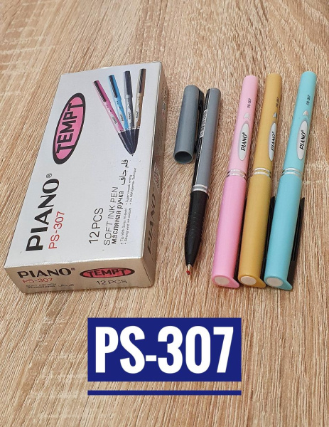 Ручка шарик. Piano маслян. осн., синяя, цв.корпус