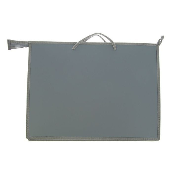 Папка с ручками А3  пластик  Серый