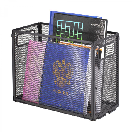 Лоток вертик 140мм Чёрный, металл