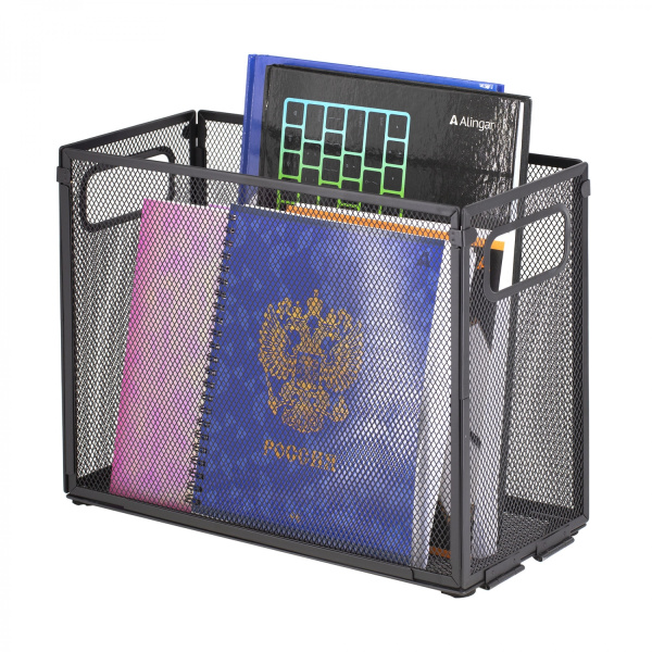 Лоток вертик 140мм Чёрный, металл