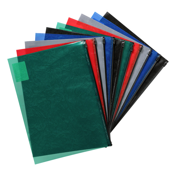 Папка на молнии А4 Premier ассорти, волокно