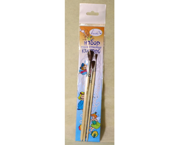 Кисти н-р пони  3 шт Лошадка-2, пакет,  N2,3,4