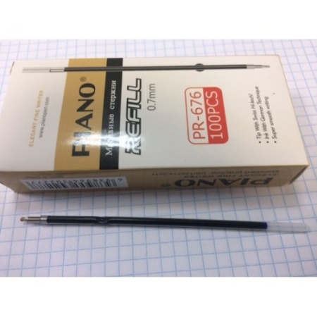 Стержень шарик. синий 105мм с ушками короткий, масло ^, 0,7мм