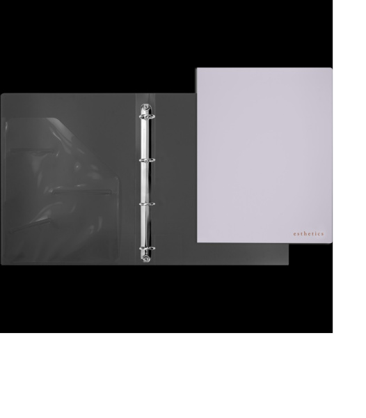 Папка с 4-мя кольцами  А5 35мм Esthetics лавандово-пепельная