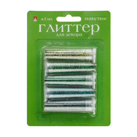Глиттер для декора с дозатором №4,  4,5г (5цв)