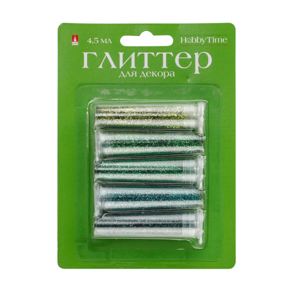 Глиттер для декора с дозатором №4,  4,5г (5цв)