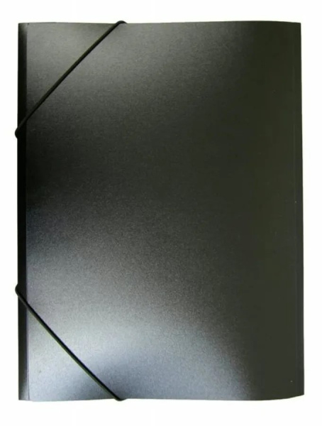 Папка на резинке А4 Чёрный 0,5мм