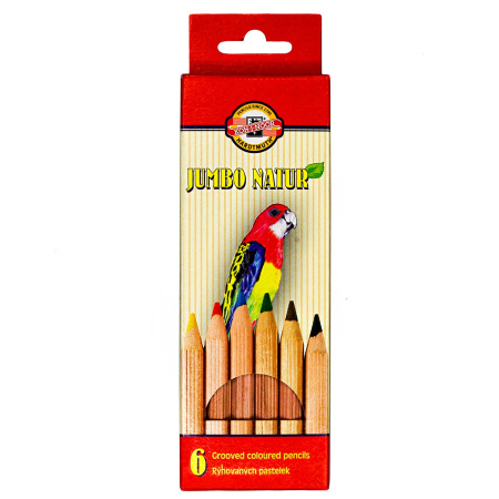 Карандаши Jumbo Natur  06цв. рифленные
