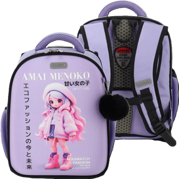 Рюкзак 35x27x13см Junior. Amai Menoko школьный жесткий