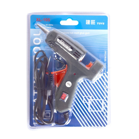 Пистолет термоклеящий электрич. 25Вт/220В 7мм кнопка