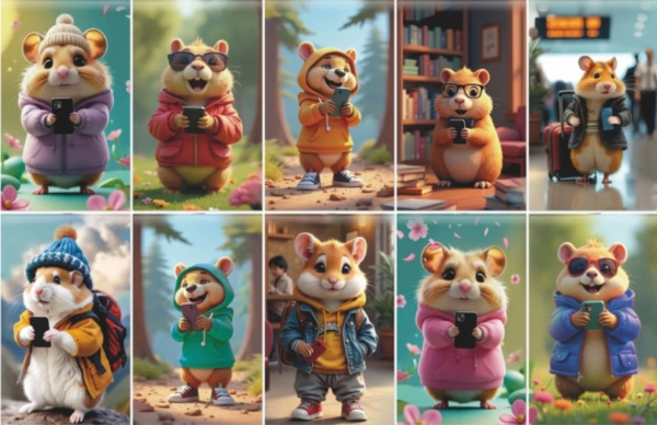 Блокнот А6  30л Хомяк с телефоном