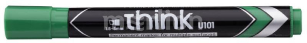 Маркер зеленый перманeнтный 2-5мм Think скошенный