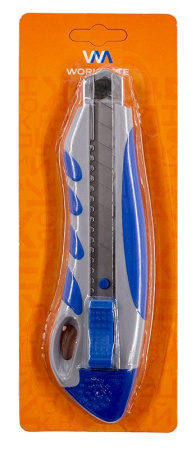 Нож канцелярский большой 18мм резин. вставки