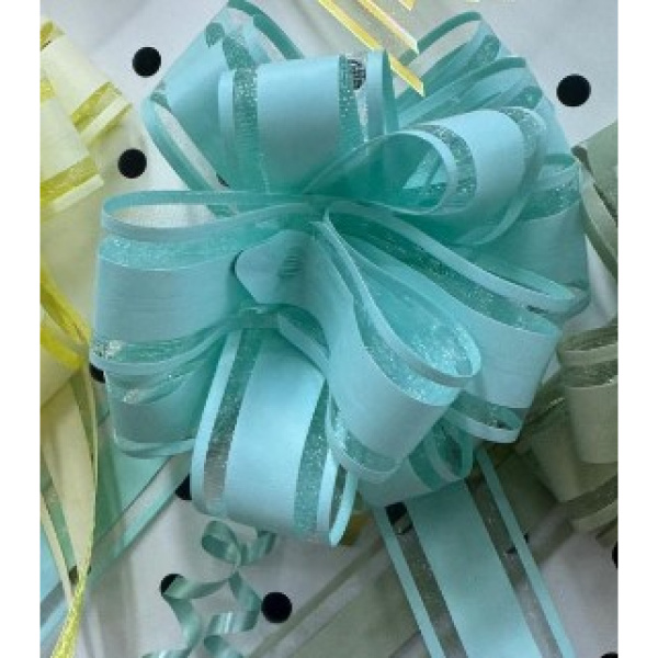 Бант упаковочный 30мм Шар светло-голубой