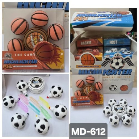 Маркер  текст Мячи 6цв в виде спиннера