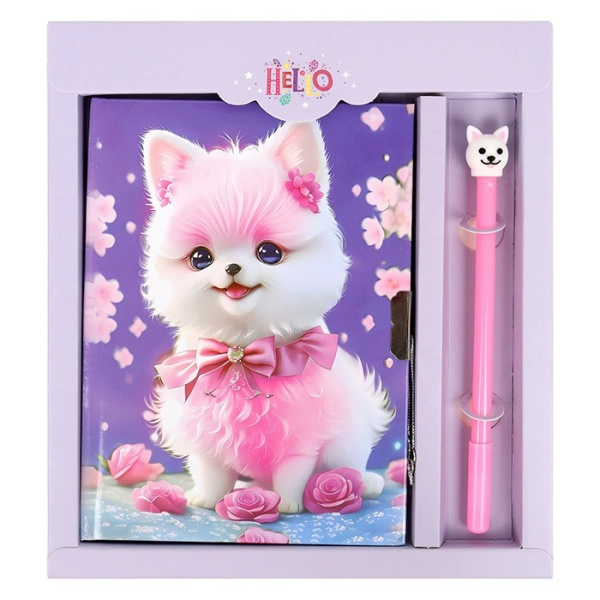 Блокнот подарочный А5 на замочке, ручка