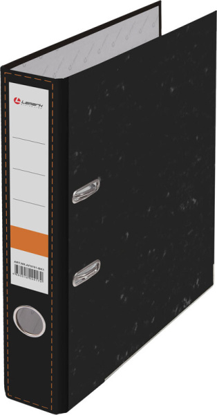 Регистратор 50мм Черный, метал.окантовка